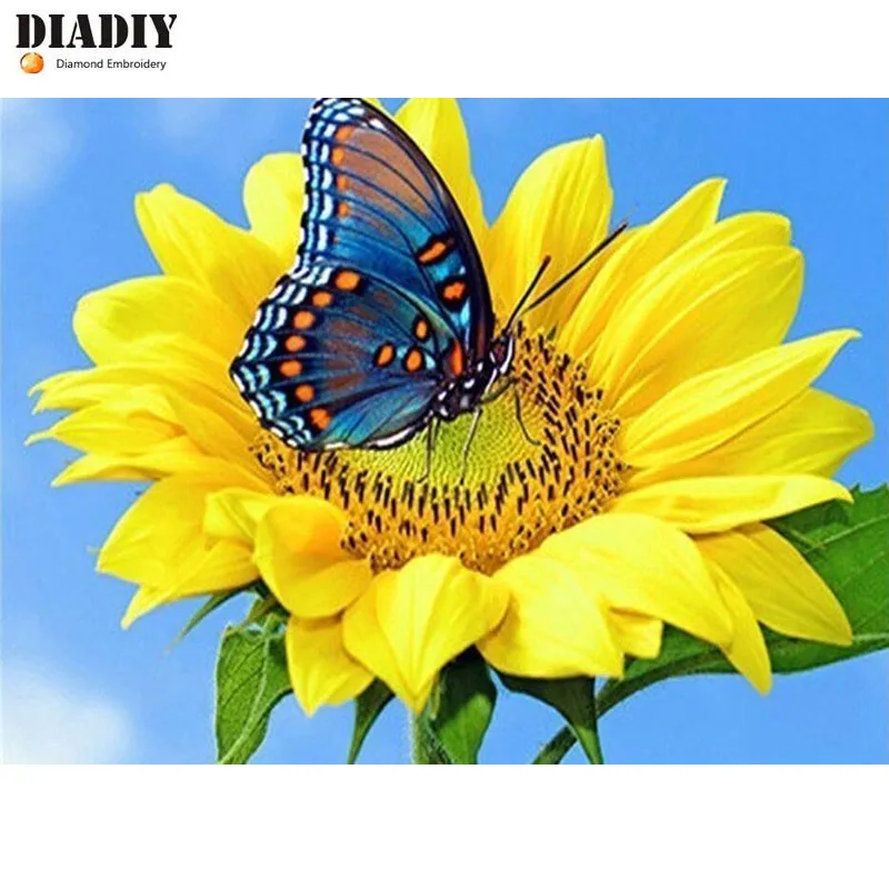 DIADIY алмазная живопись полная квадратная искусственная бабочка вышивка крестом