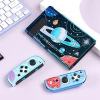 cute cartoon violet switch protective shell ns joy con controller transparent soft tpu skin cover for nintendo switch accessorie