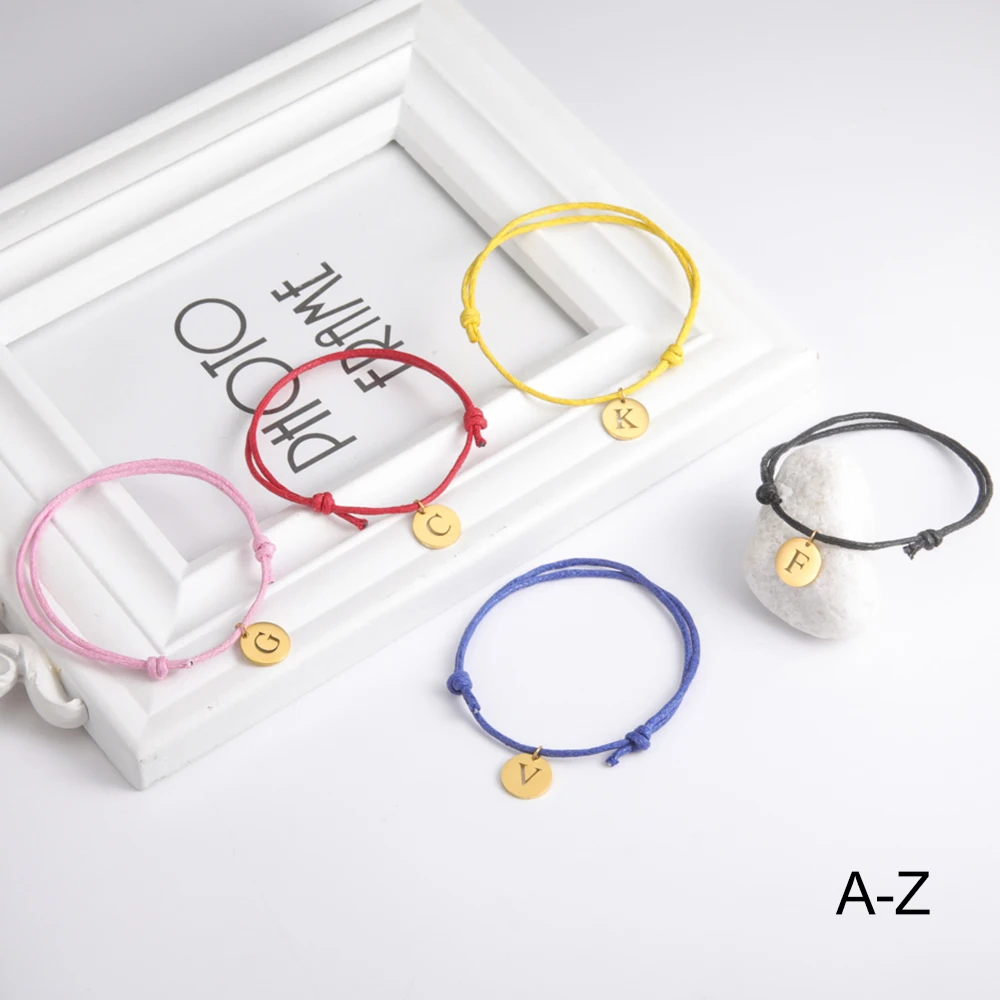 Браслет из нержавеющей стали золотого цвета с заглавной буквой и алфавитом