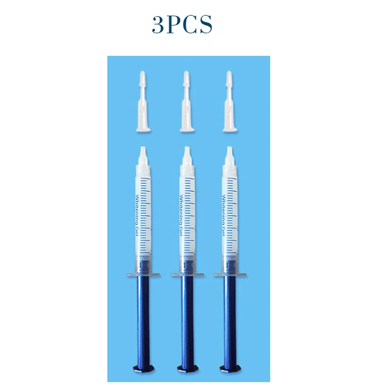 3pcs gel Набор для отбеливания зубов 44% пероксид Стоматологическая система для отбеливания полости рта набор для отбеливания зубов новое Стоматологическое оборудование светодиодный светильник профессиональный - Цвет: 3pcs gel