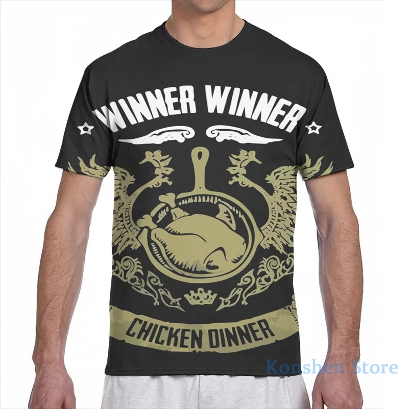 PUBG Победитель Куриный Ужин для мужчин футболка женщин со сплошным принтом Модная