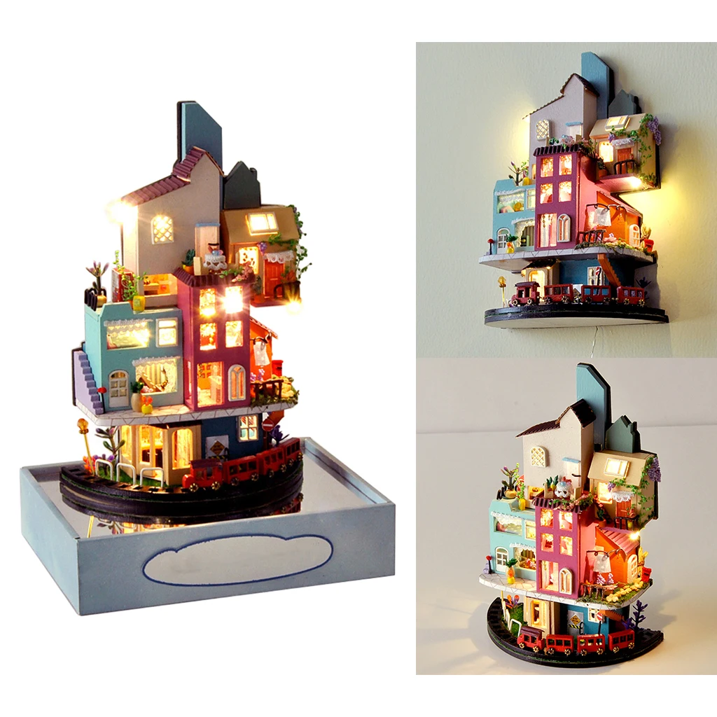 Деревянный кукольный домик сделай сам миниатюрный 3D дом набор для рукоделия