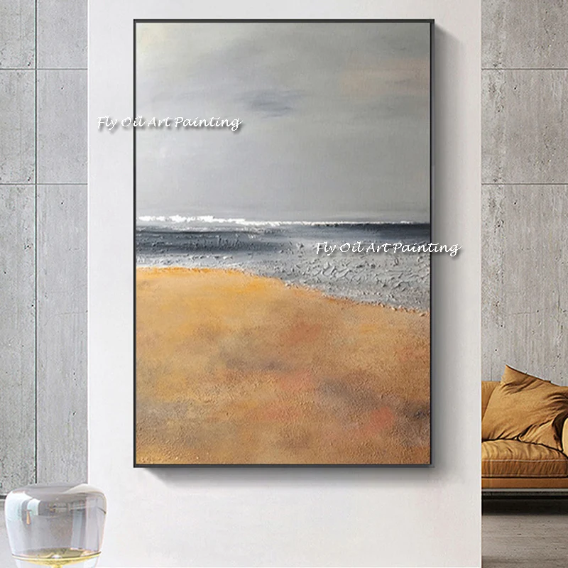

100% Handmade Oil painting Wall Art Canvas Beach Sea Coast Water Ocean Modern Decoration Wall Painting For Living Room