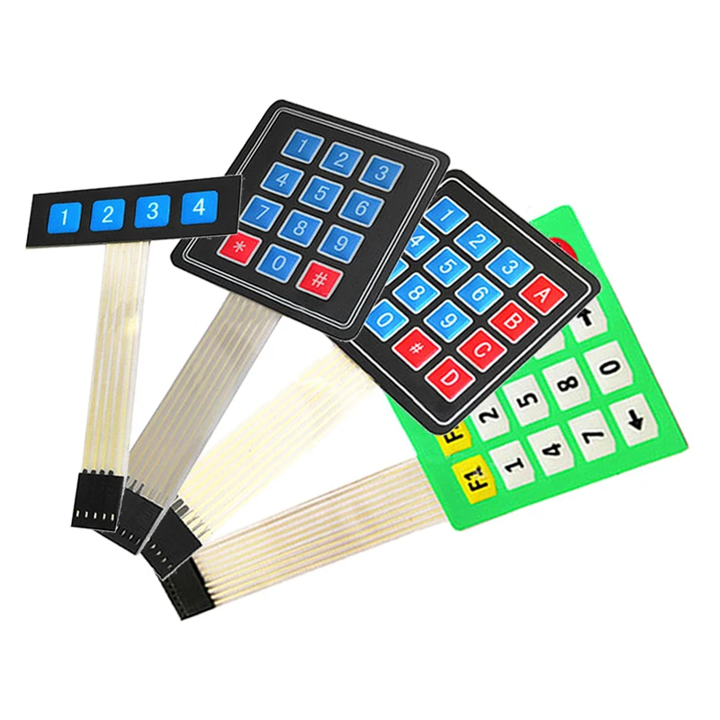 Новинка, мембранная переключатель 4, 12, 16, 20 клавиш, клавиатура 1x4, 3x4, 4x4, 4x5, матричная клавиатура для умного автомобиля arduino