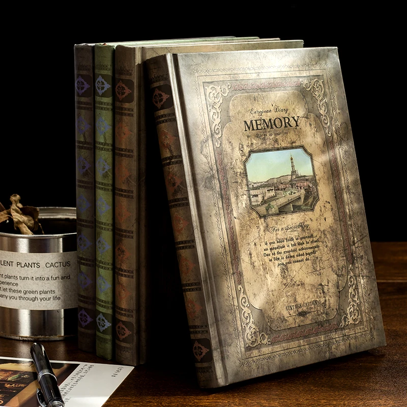 

European-style Notebook Literary Exquisite Simple Retro Antique Diary A5 Personality Creative Magic Book Excerpts Work
