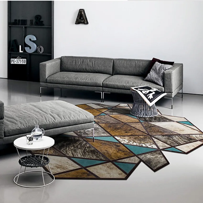 Современный стиль нестандартная форма геометрический узор настоящая коровья