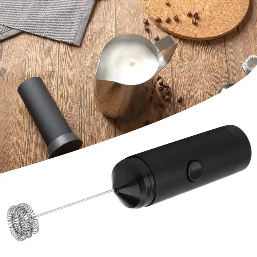 

Electric Milk Frother Handheld Stainless Steel Egg Beater Coffee Drink Mixer for Home Use Coffee Mixer
