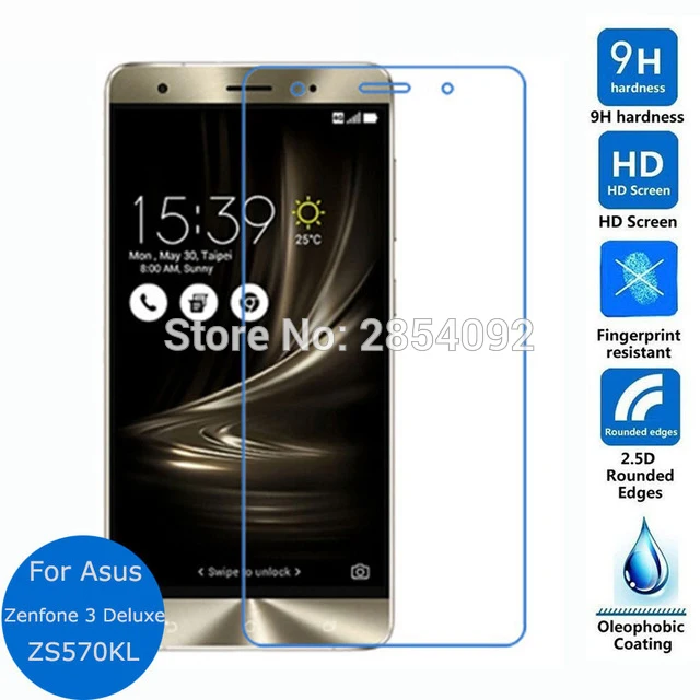 

For Asus Zenfone 3 Deluxe ZS570KL Tempered Glass 9H On The Front Original Protective Film Screen Protector for Z016D ZS570KL