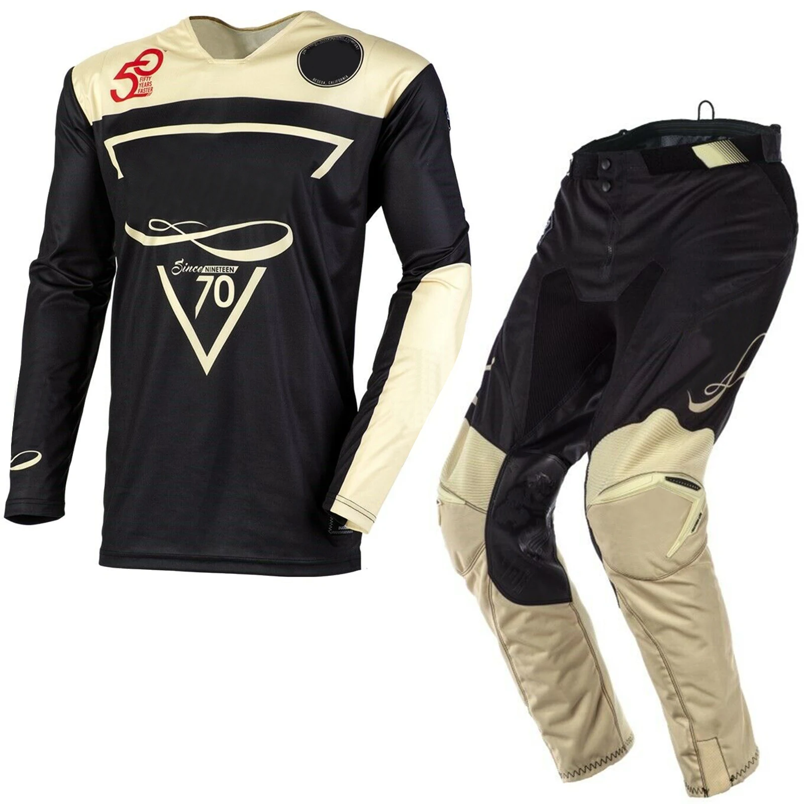 Black MX гонки Mayhem-Lite Hexx Combo Джерси брюки MX/MTB/ATV Кроссовый мотоцикл внедорожные шестерни - Цвет: Black