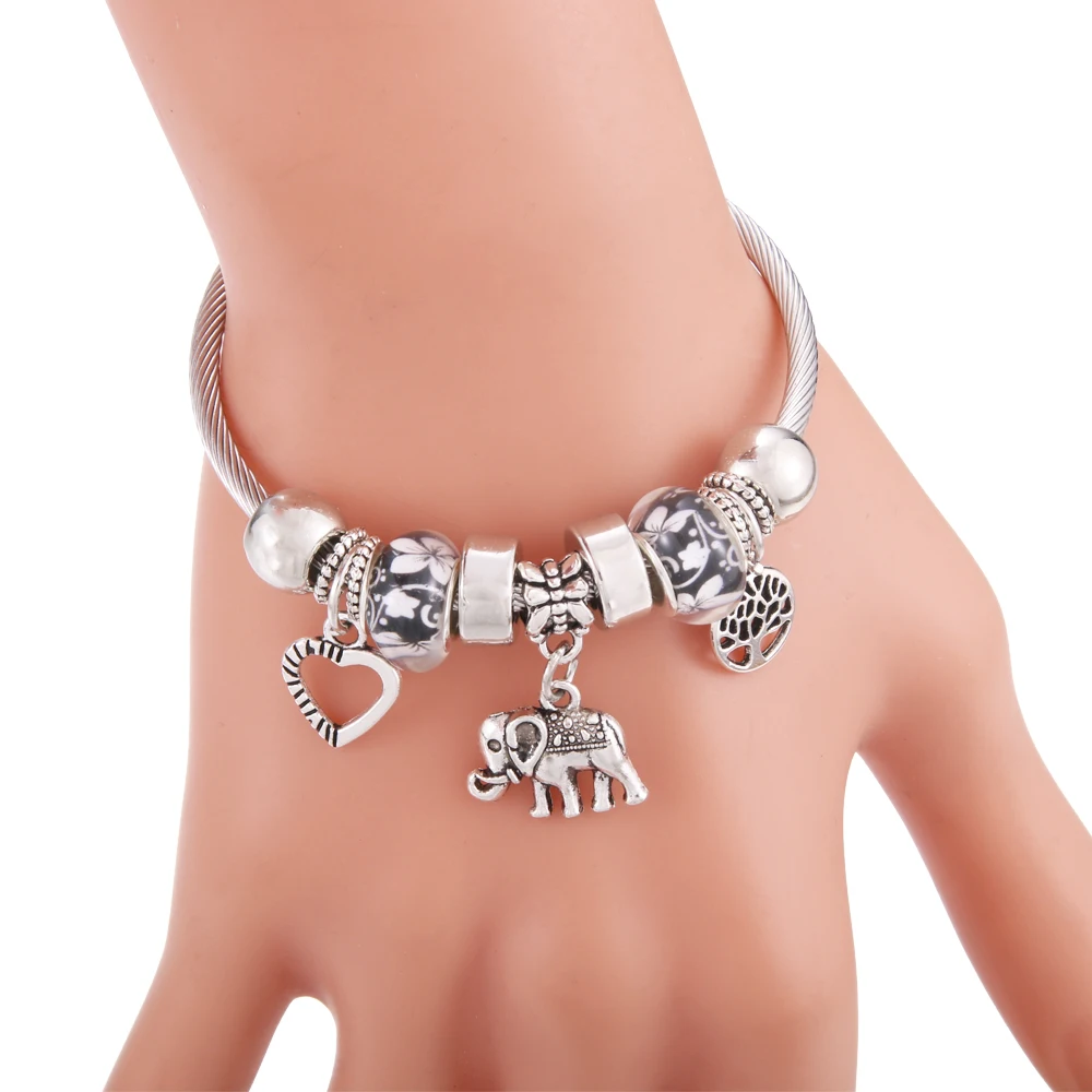 10 шт./лот браслеты с подвесками для женщин и мужчин оригинальные Кристальные