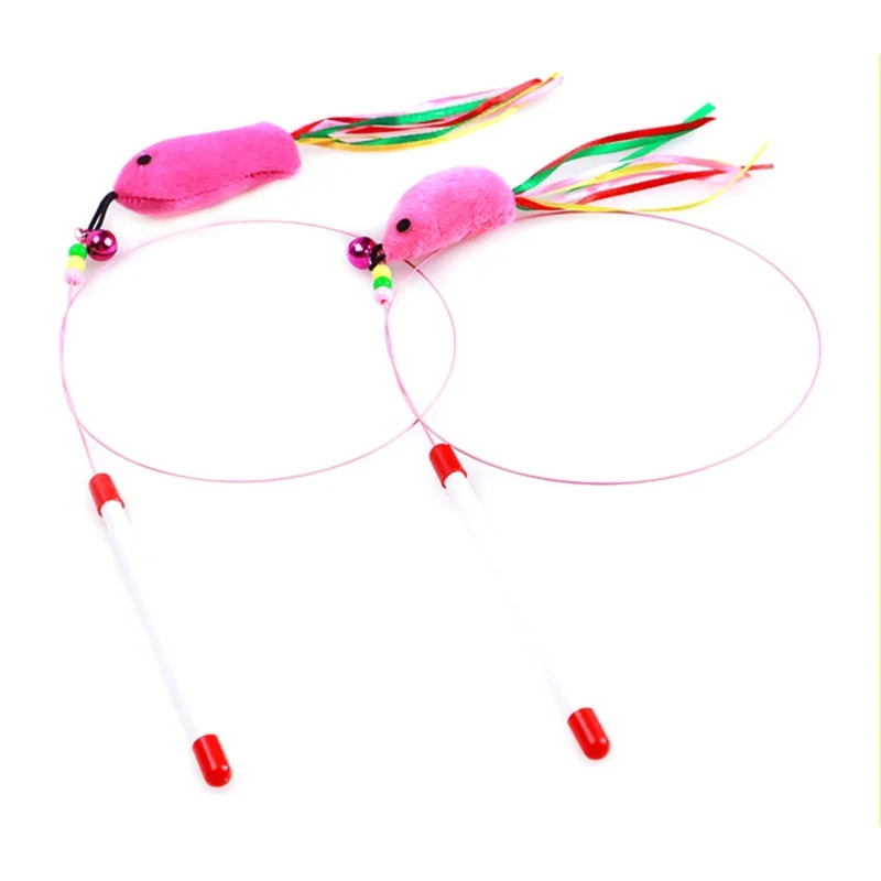 Дразнилка для домашних животных котенка перьевая проволока игрушка интересная