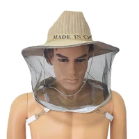 durable protection bee hat beekeeping cowboy hat anti bee mosquito bee insect net veil head face protector beekeeper equipments