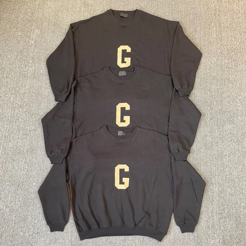 

21 Fashion Designer Letter Flocking Print Pullover High Street Casual Couple Loose Round Neck High Quality Men's Sweater FW