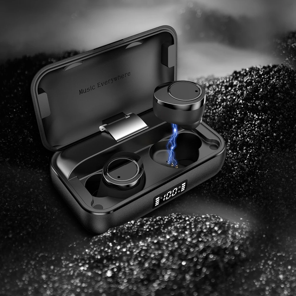 X13 Bluetooth 5,0 беспроводные наушники с микрофоном Светодиодный дисплей питания 3500 мАч зарядный чехол IPX7 водонепроницаемый