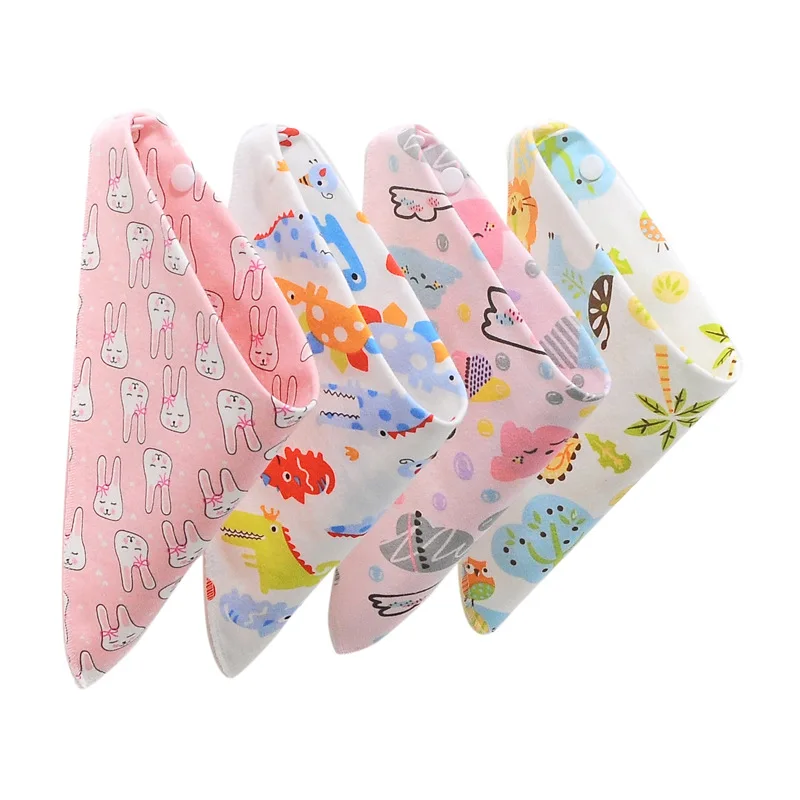 Baby Bibs Cotton Feeding Apron Triangle Cute Girls Boys Cartoon Scarf Collar Burp Cloth | Детская одежда и обувь