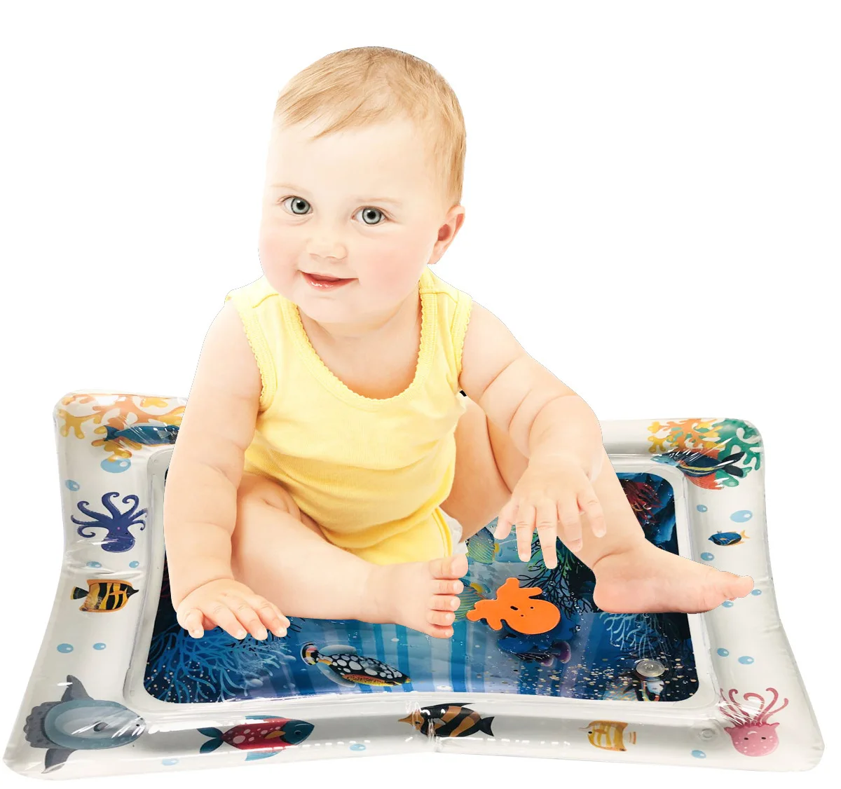 

ZK50 Early Education Infant Toddler Baby Water Mat Toys Baby Summer Inflatable Water Mat Safety Cushion Ice Play Mat Kids Gift