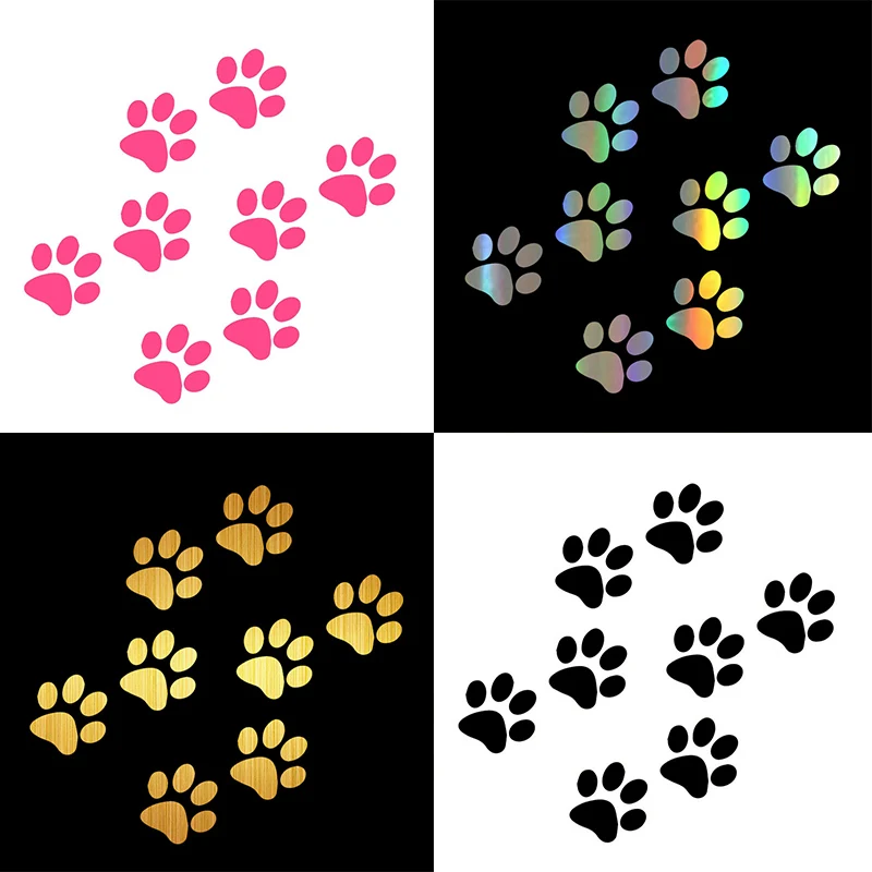 

HungMieh Car Stickers Cat Paw Print Sticker on Car 3D Carbon Fiber Vinyl Motorcycles Decoration Stickers and Decals 11.CM*6CM