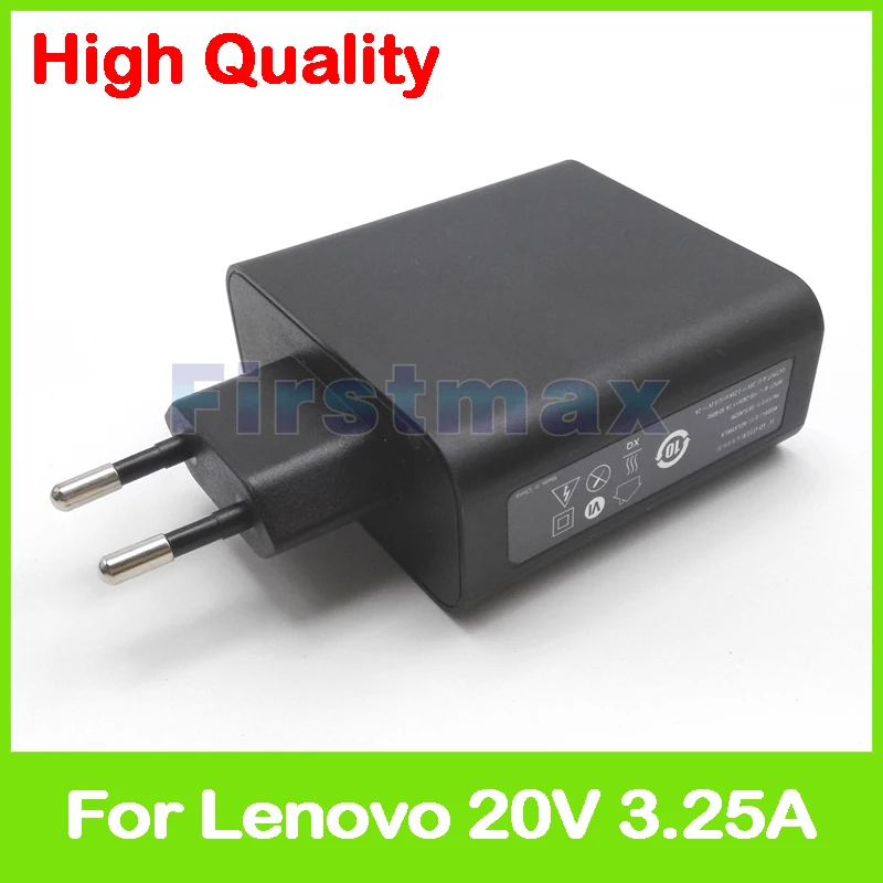 Without USB Cable 20V 3.25A 5,2 V 2A USB AC адаптер питания для lenovo Yoga 900-12ISK Miix 4 Pro 4-12ISK планшетный ПК зарядное устройство ADL65WDC ADL65WDD EU вилка - Цвет: Without USB Cable