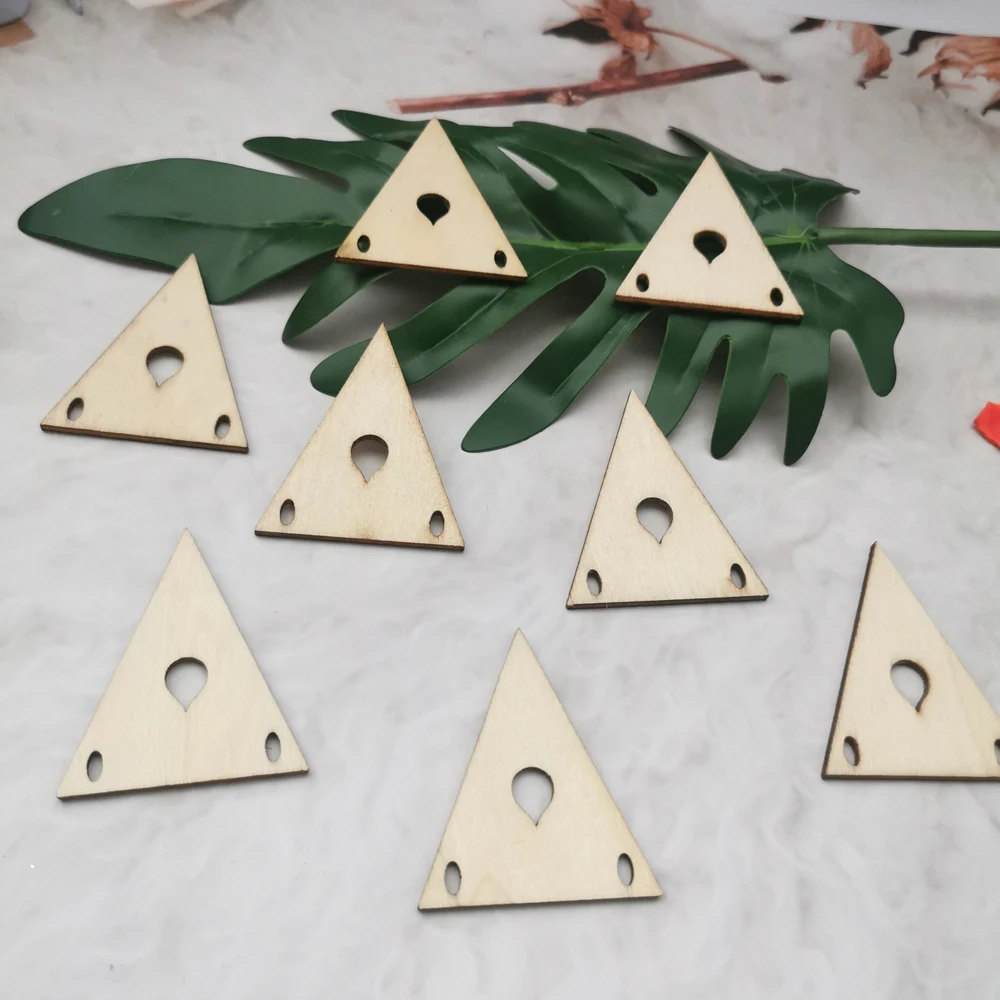 

10pcs Christmas Wooden Pendants Xmas Tree Hanging Ornaments Diy Wood Crafts For Home Party New Year Gift Decorations