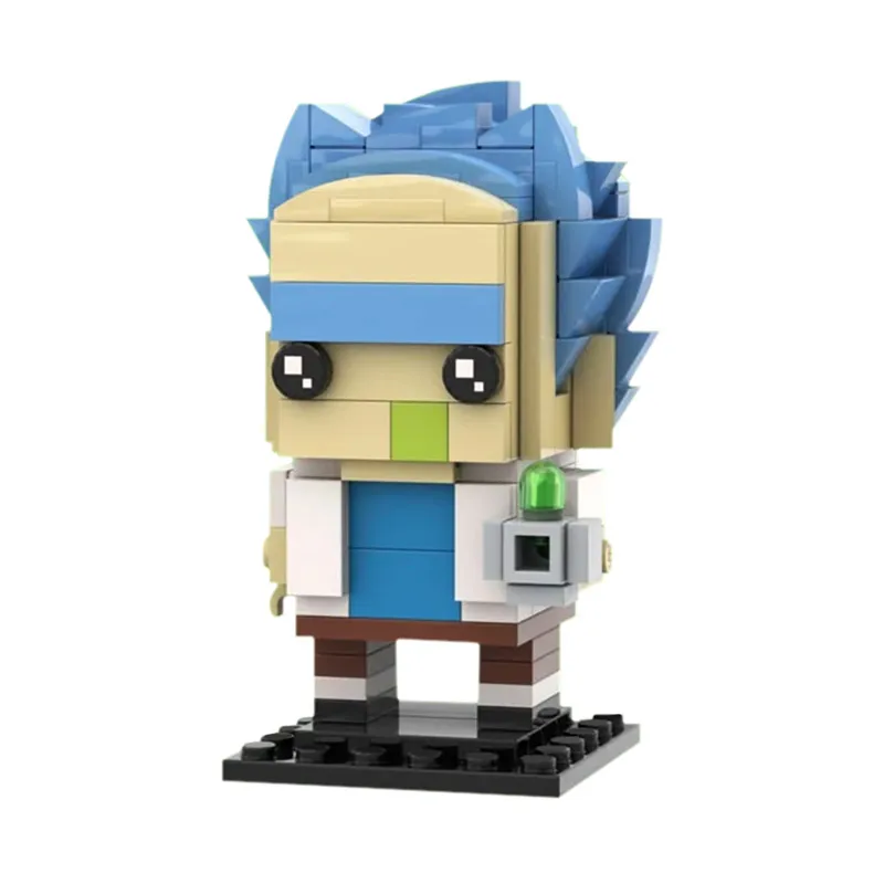 Фигурки MOC Brickheadz город научная фантастика анимация портал пистолет строительные