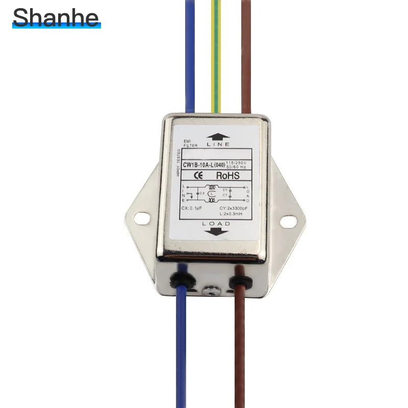 Однофазный мощность фильтр EMI 10A 115/250V CW1B L разъем сетевой фильтр|connector power|connector