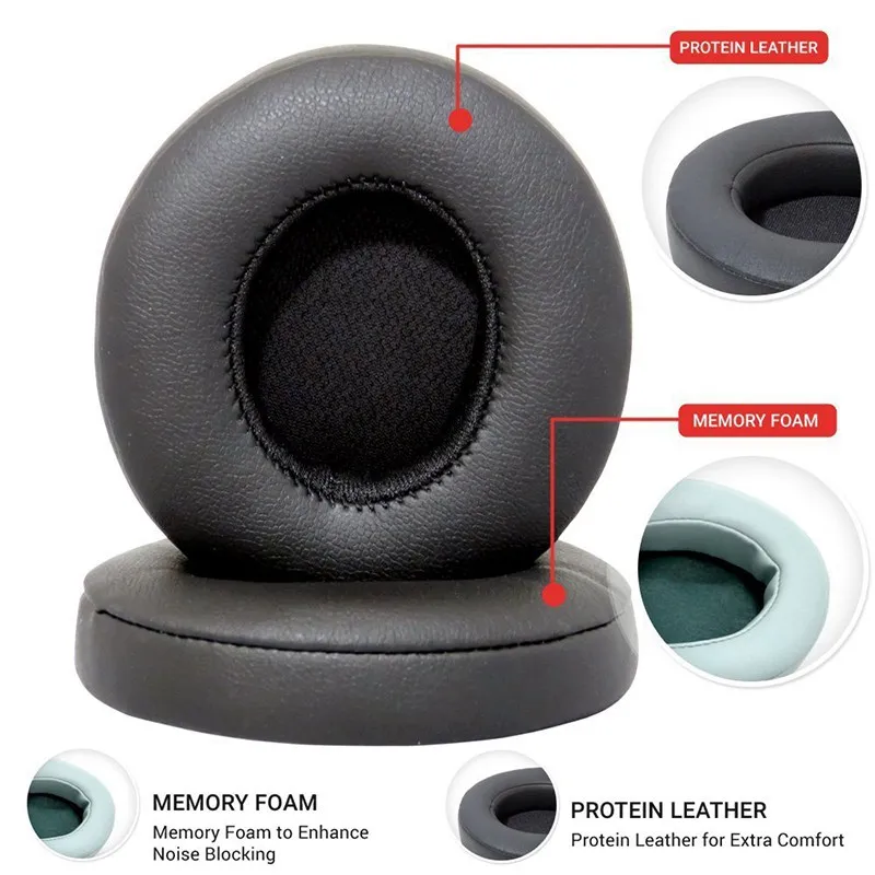 Накладки для ушей из пены с эффектом памяти протеиновые кожаные амбушюры 1 пара