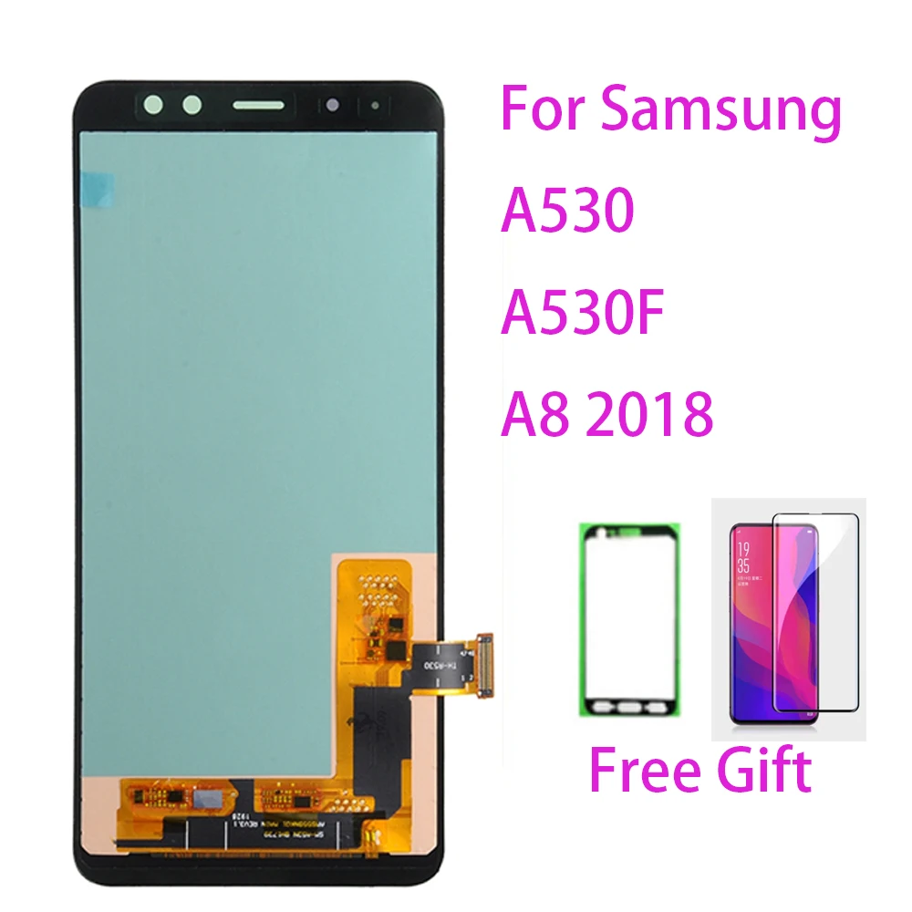 ЖК экран для Samsung Galaxy A8 (2018) A530F дигитайзер сенсорного экрана дисплей с рамкой A530