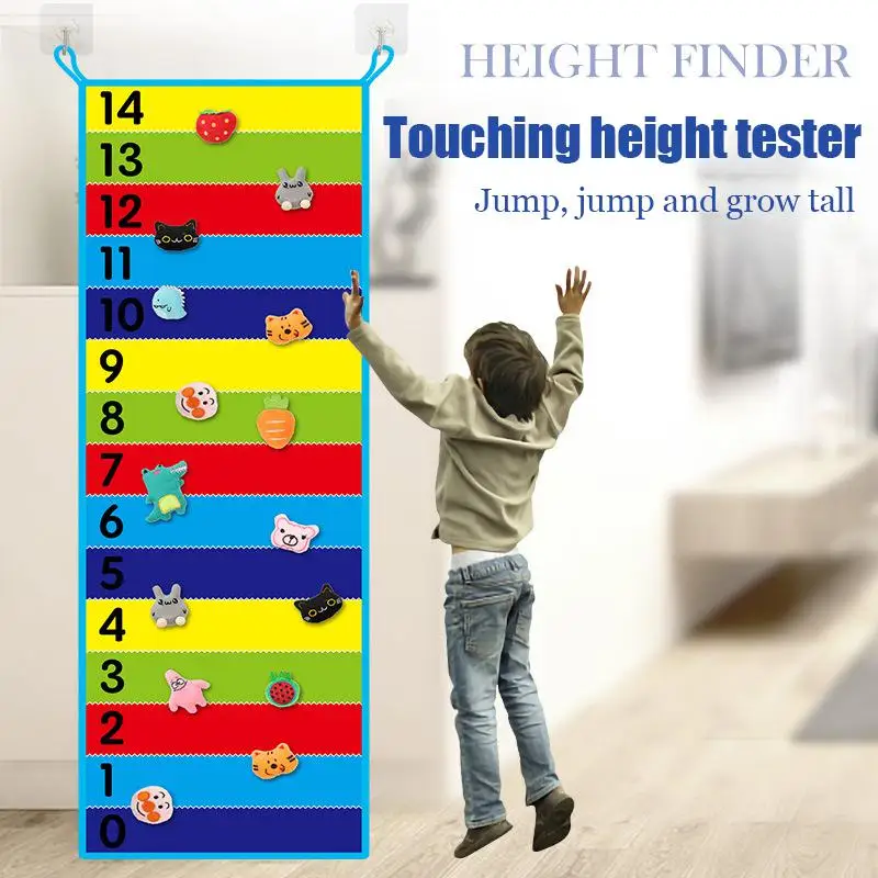 

Kids Touch High Games Bounce Carpet Trainer Toys Promote Growth Fun Height Ruler Paste Dolls Child Outdoor Indoor Sports Toy