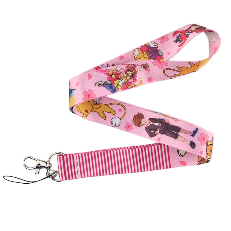 

CA225 Variety Sakura Cute keychain Neck straps Lanyards for key ID Card Pass Gym Cell Phone USB badge holder DIY Hanging rope