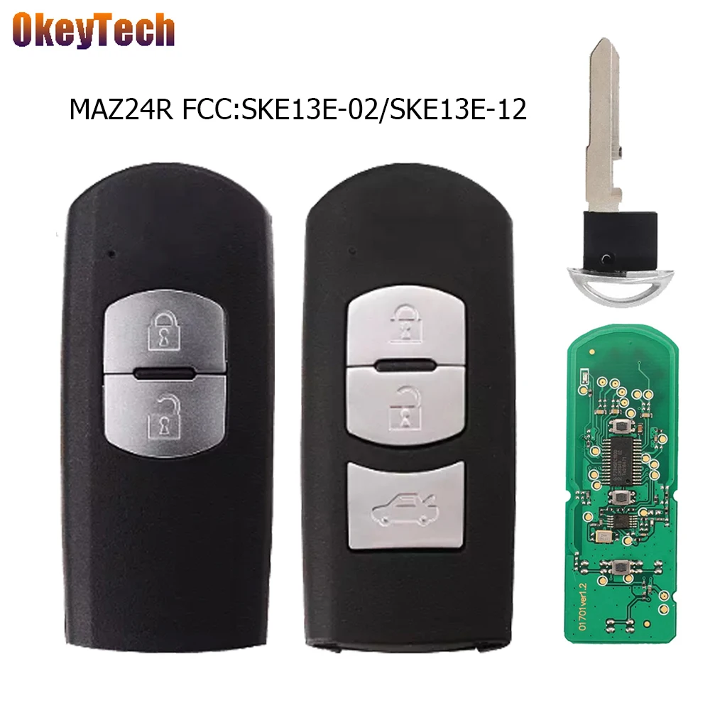 Дистанционный автомобильный ключ OkeyTech для MAZDA CX 3 Axela 5 Atenza модель SKE13E 01 2 кнопки ID49