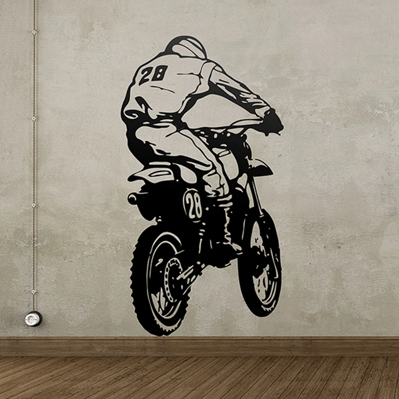 

Off-road Motorcycle Racing Sticker Vehicle Motocross Posters Vinyl Wall Decals Decor Mural Off-road Autocycle Racing Decal