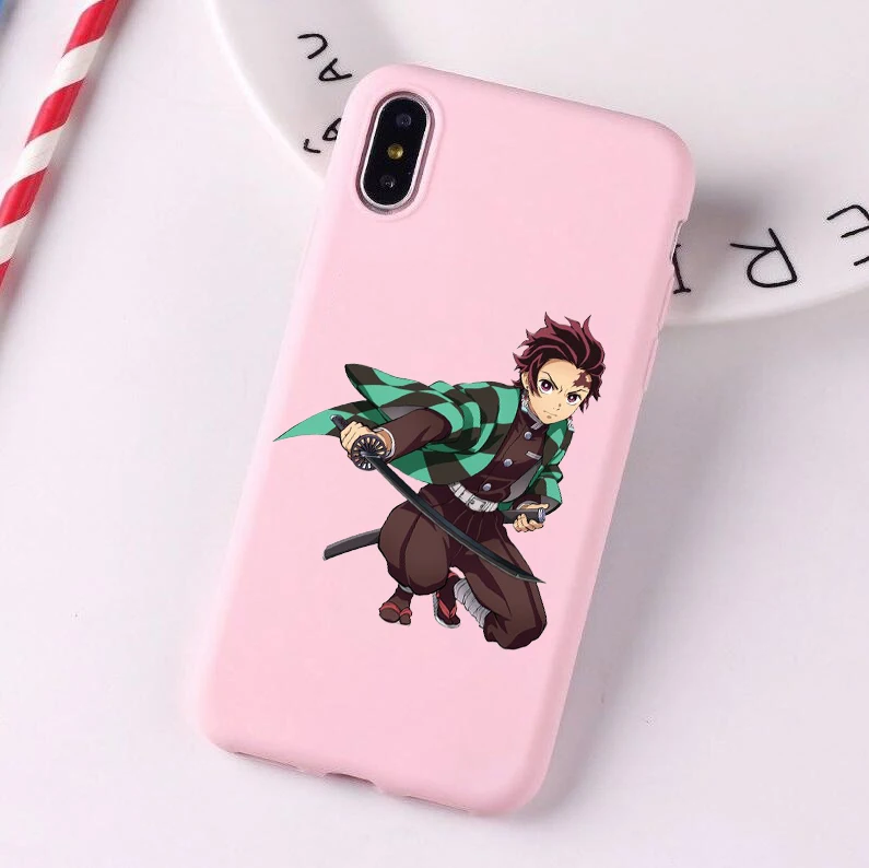FHSR-24079 Камадо Nezuko Kimetsu без Yaiba демон убийца ТПУ, конфетный мягкий чехол для телефона для iphone 6/6s, 6 Plus/6s Plus, 7 Plus/8, XS XM X 11 pro - Цвет: FHSR-24079