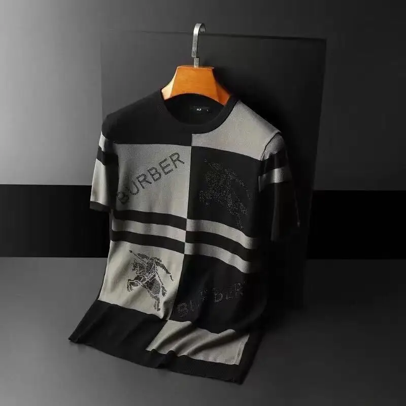 

High Quality Cotton 2021 Spring Embroidery Half Sleeve T-shirt Short Sleeve Personalized Men's Round Neck Slim Bottomed Shirt