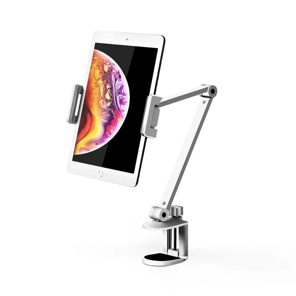 

High Quality Tablet Stand Rotating Long Arm Mobile Phone Holder Height/Angle Adjustable Aluminium Alloy Tablet Mount