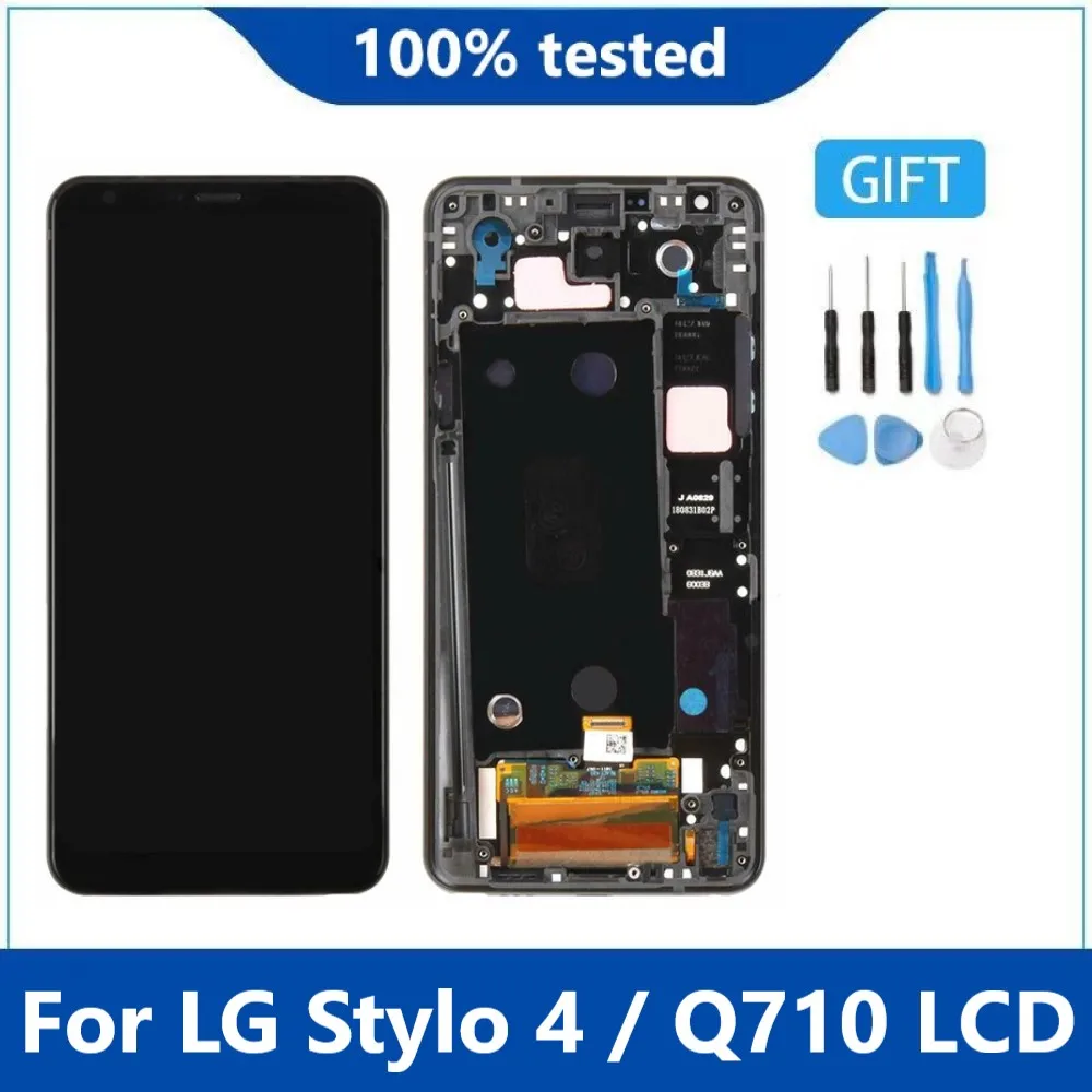 

Оригинальный сенсорный ЖК-экран для LG Stylo 4 Q Stylus Q710 Q710CS Q710MS Q710ULS Q710ULM Q710TS, дигитайзер для LG Q710 с рамкой