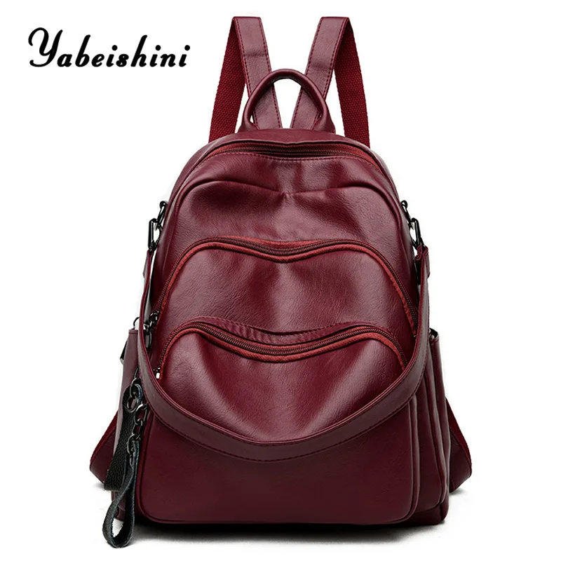 

Рюкзак женский кожаный, школьный, для девочек-подростков