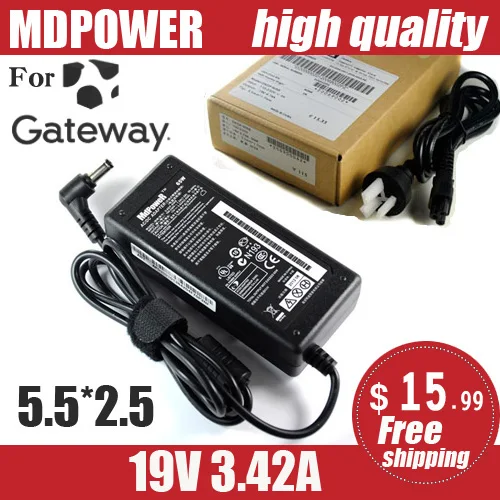 

MDPOWER For Gateway 19V 3.42A 65W Universal Laptop Power Adapter Charger Wire Feed