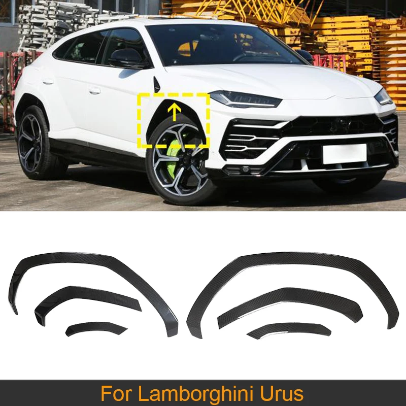 

Car Wheel Arches Eyebrows Mudguards For Lamborghini Urus 2018 - 2021 Car Fender Flares Arches Wheel Eyelids Eyebrows Dry Carbon