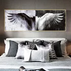 Черно-белые ретро крылья домашний декор холст картина плакаты и принты винтажные Крылья Ангела украшение для гостиной настенное искусство