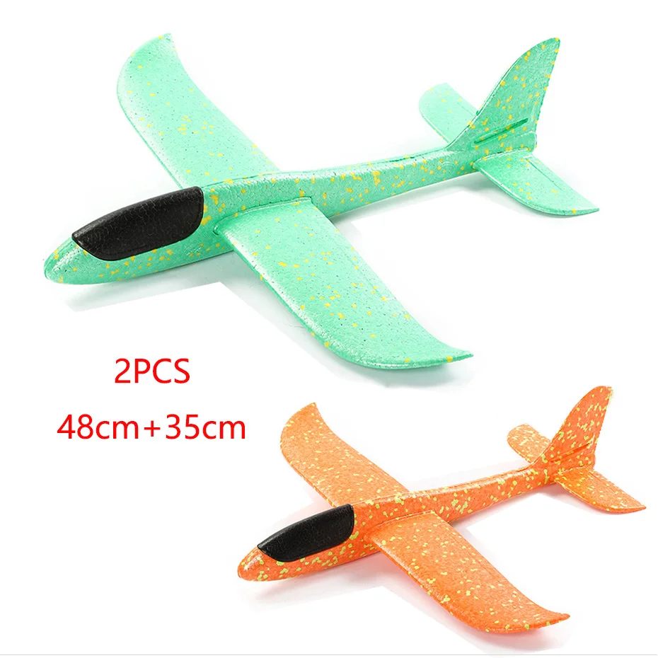 Новый 48 см ручной бросок самолет из пеноматериала игрушки на открытом воздухе