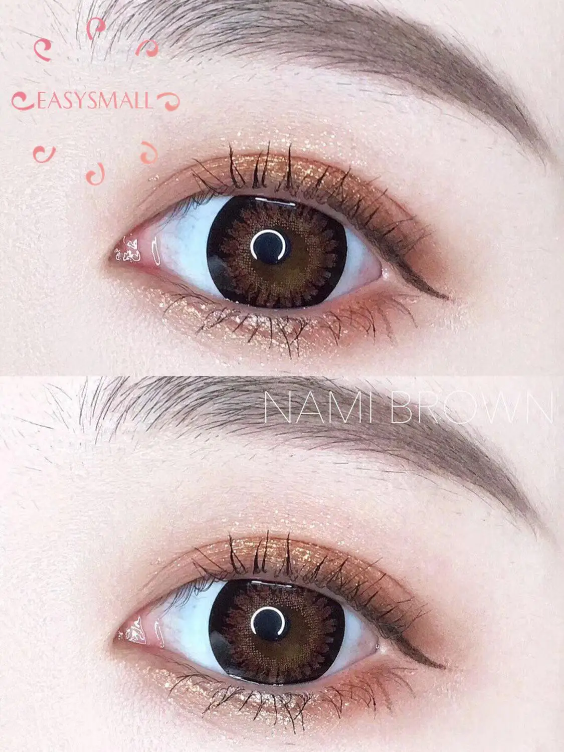 easysmall red brown circle coloured contact lenses for eyes cosmetic 14 5mm big pupil degree option 2pcspair prescription free global shipping