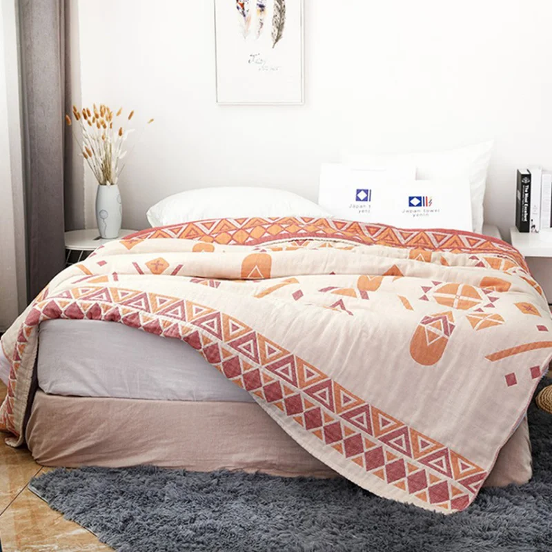 

Japanese-style cotton thick gauze towel quilt siesta blanket adult air conditioning cover quilt blanket for students LB62906