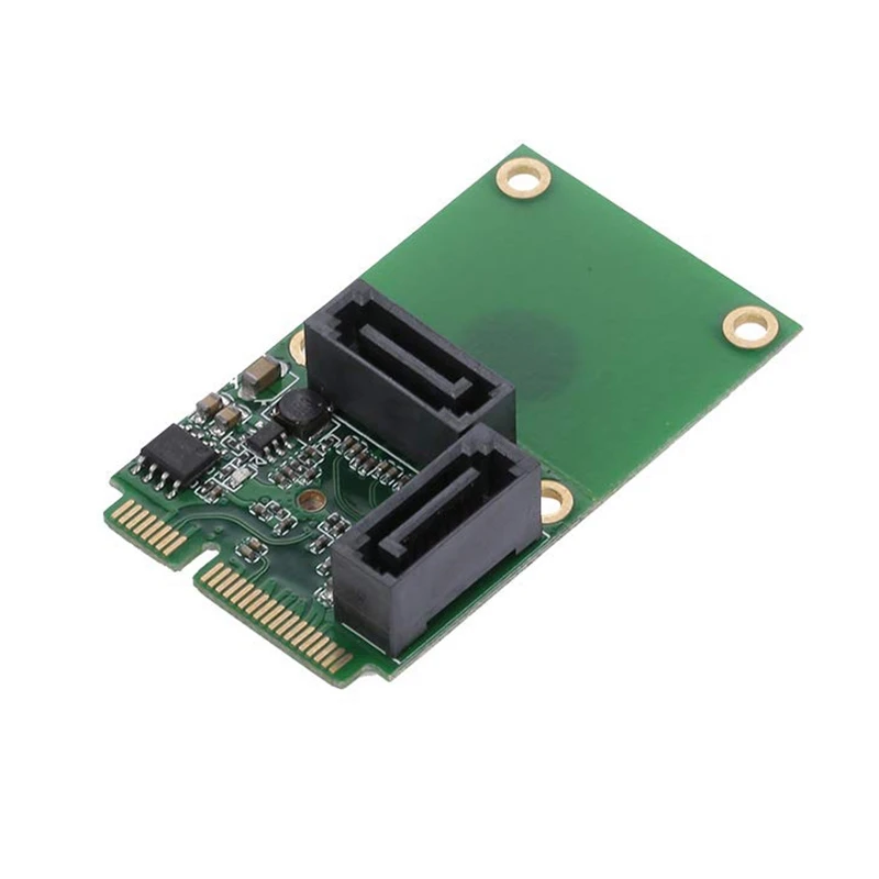 Mini Pci E To Sata3 карта расширения Sata3.0 Pcie адаптера жесткого диска 2 порта|Платы