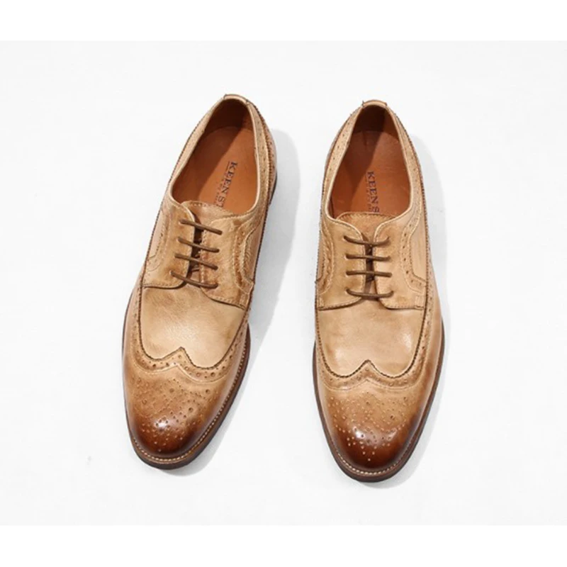 Wincheer мужские кожаные туфли деловые Костюмные брендовые из натуральной кожи