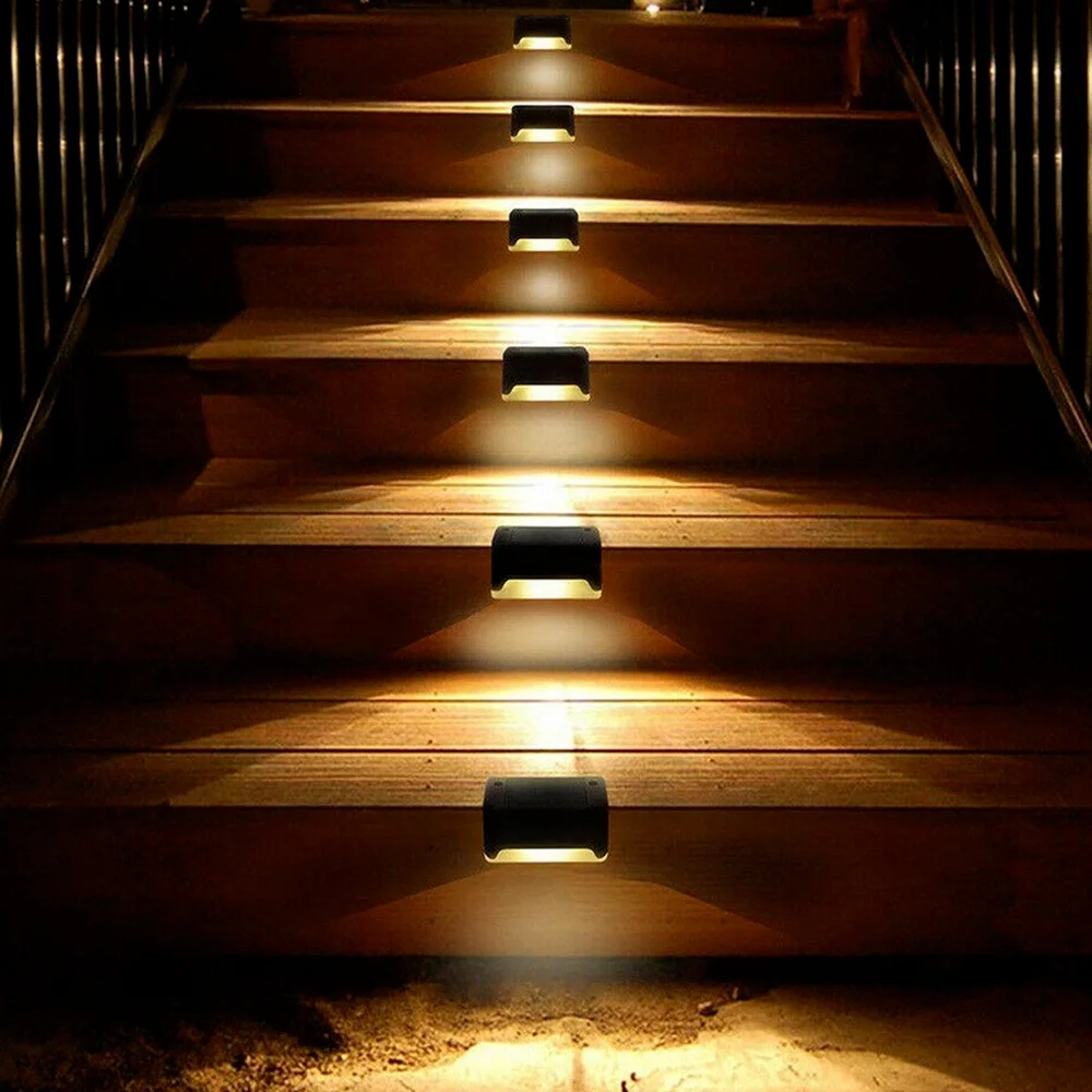 

20 Pcs LED Solar Stair Lamp IP65 Waterproof Outdoor Garden Pathway Yard Patio Stairs Steps Fence Lamps Solar Night Light