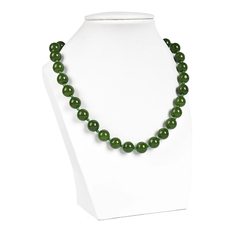 

Green chalcedony fashion Necklace Hand knotting 10mm Round beads Jewelry for Men and Women Birthday and Holiday Gifts