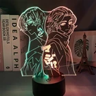 Двухцветная лампа RGB аниме атака на Титанов убийца демонов Токийский рептигр Рем и ОЗУ цветная двойная лампа украшение для спальни светильник Па