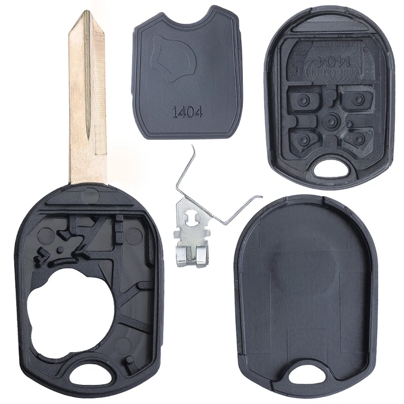 KEYECU 10PCS/Lot Remote Control Car Key Shell Housing With 4 Button &amp FO38R Blade - FOB for Ford Focus Edge Explorer CWTWB1U793 |
