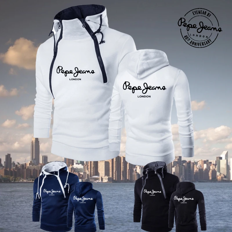 

Winter Men's Sweater Sports High Street Long Sleeve Loose Fleece Hoodie Casual Pullover Slim Sweater Men