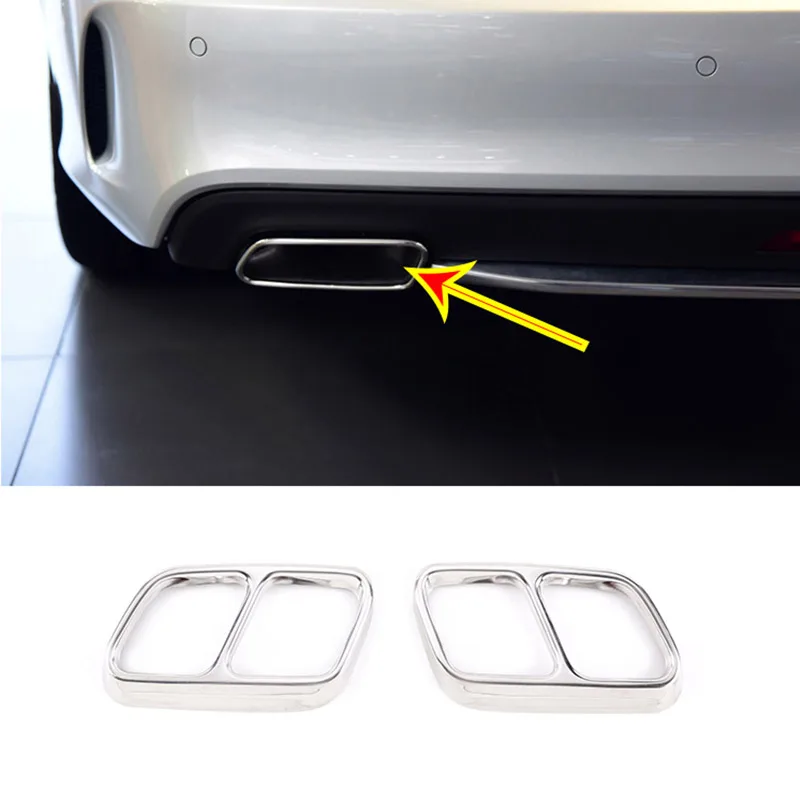 

Крышка автомобильной выхлопной трубы для Mercedes-Benz CLS 2012-2017, задний глушитель выхлопной трубы, наклейка, автозапчасти